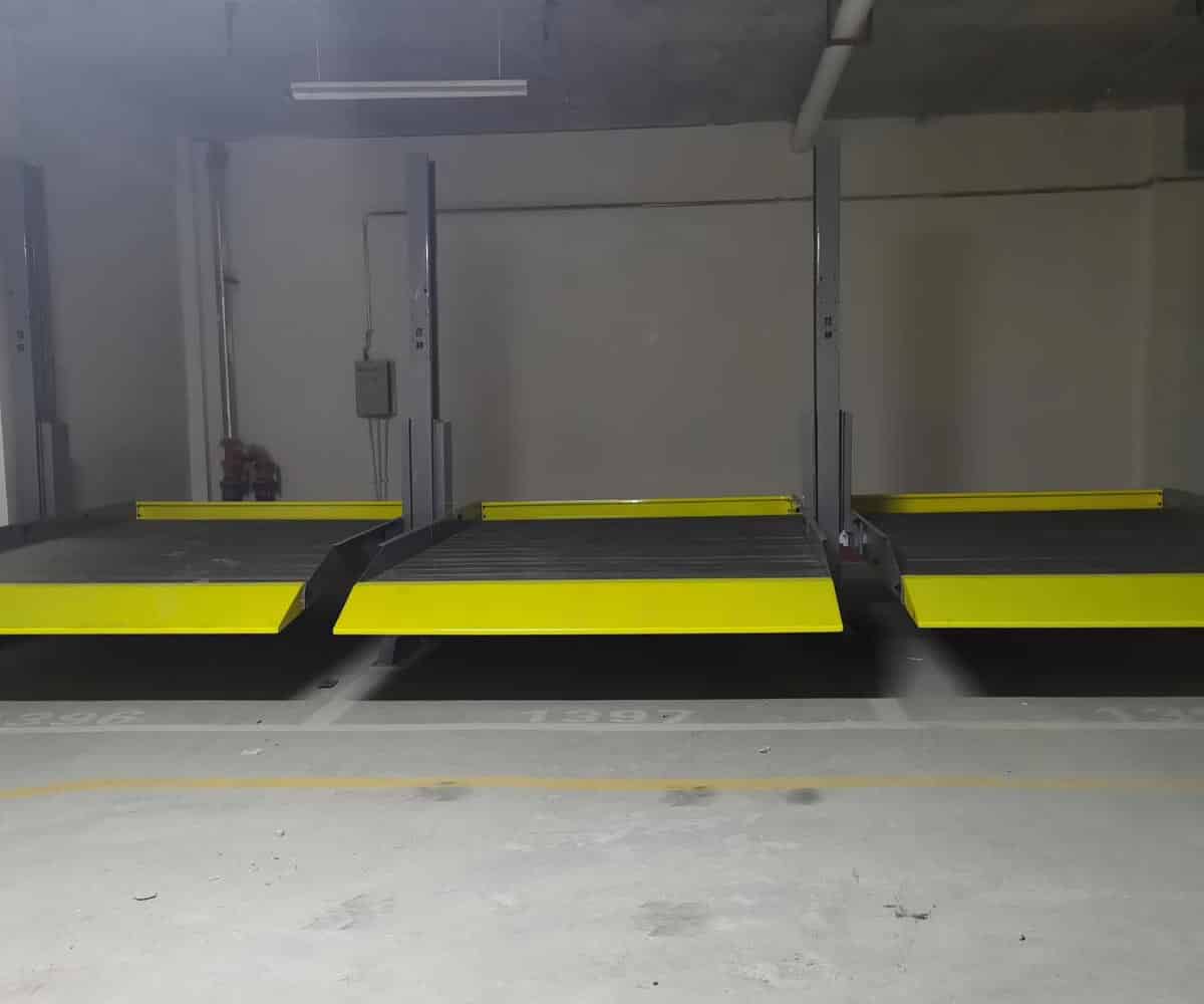 兩層簡易升降類機械式立體停車設備過規劃